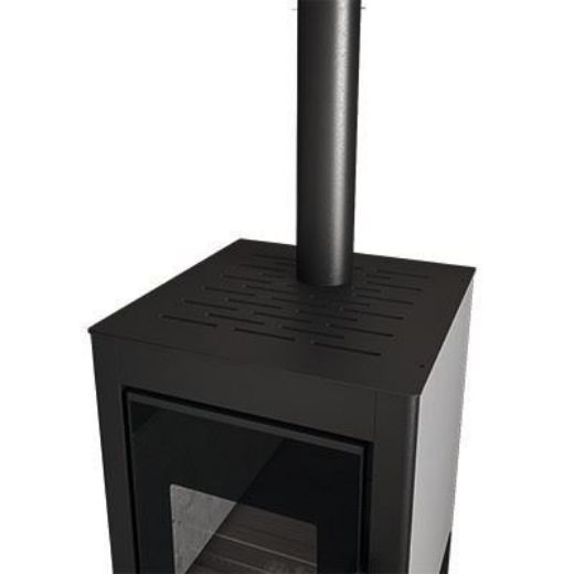 Immagine di Stufa Pellet VENTILATO  Canalizzabile Con Forno 8,5 Kw Eva Calor Biscotto CON AMMACCATURA PER TRASPORTO
