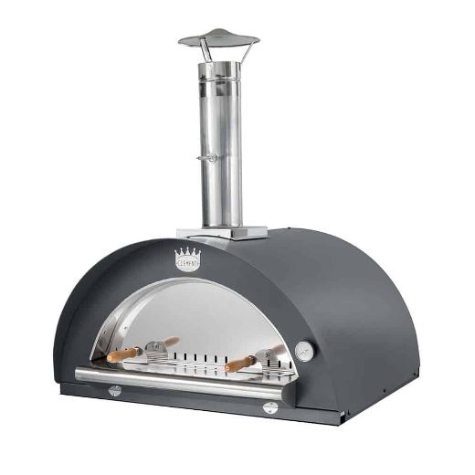 Immagine di FORNO A LEGNA CLEMENTI PULCINELLA 80X60 4 PIZZE RAMATO + SPORTELLO IN VETRO CERAMICO