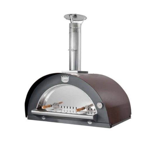 Immagine di FORNO A LEGNA CLEMENTI PULCINELLA 80X60 4 PIZZE RAMATO + SPORTELLO IN VETRO CERAMICO