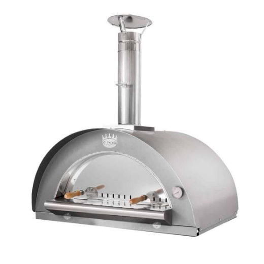 Immagine di FORNO A LEGNA CLEMENTI PULCINELLA 80X60 4 PIZZE RAMATO + SPORTELLO IN VETRO CERAMICO