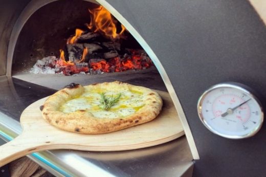Immagine di FORNO A LEGNA CLEMENTI PULCINELLA 80X60 4 PIZZE RAMATO + SPORTELLO IN VETRO CERAMICO