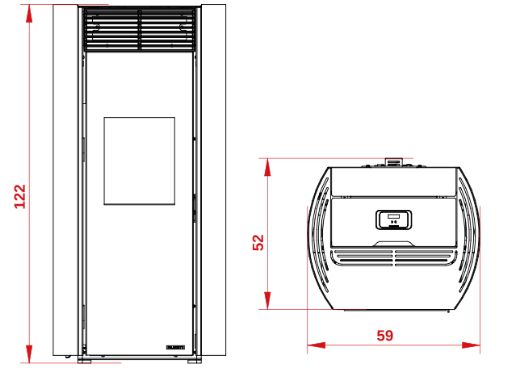 Immagine di STUFA A PELLET VENTILATA PALAZZETTI CLELIA 5 STELLE