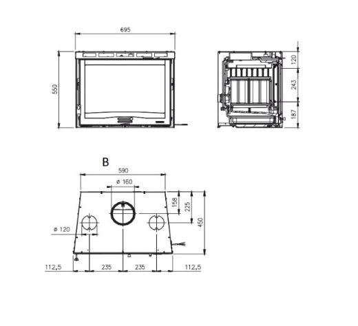 Immagine di INSERTO A LEGNA NORDICA 70 VENTILATO 4.0