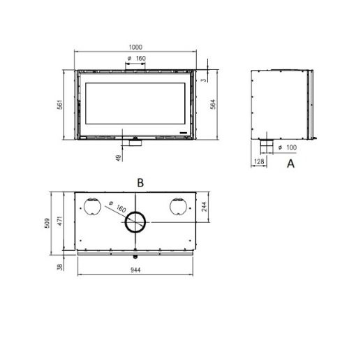 Immagine di INSERTO A LEGNA NORDICA 100 WIDE 